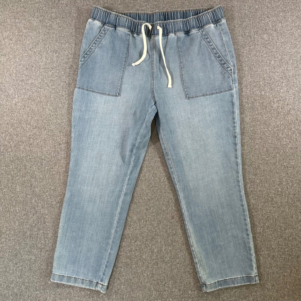 Buffalo David Bitton Jogger Womens XL 1970042 Light Blue Elastic Waist EXCELLENT